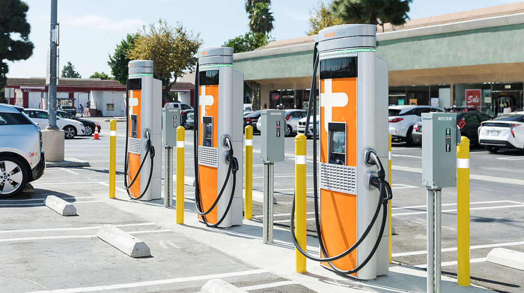EV Road Trips Between Vancouver and Calgary: The Complete Guide 2 EV Cars being charged at a charging station in Vancouver