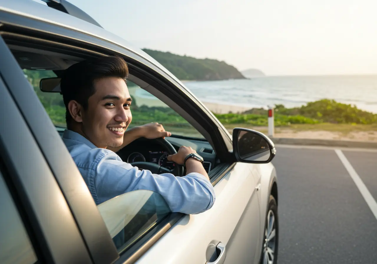 Car Rental vs. Car Delivery Services: Which One Fits Your Lifestyle and Budget Better? 1 a guy inside a car