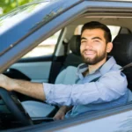 A happy car rental customer