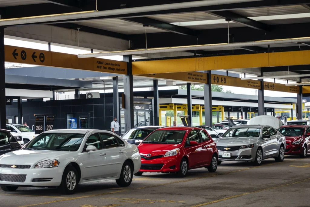 Rental cars at STL airport 1 Arriving at Los Angeles International Airport (LAX) can be both exciting and overwhelming. Known as one of the busiest airports in the world (source), LAX sees millions of travelers each year who are eager to hit the road and explore sunny Southern California. But if you've just stepped off a long flight, the last thing you want is to deal with confusing shuttle systems or lengthy rental car counter lines.
