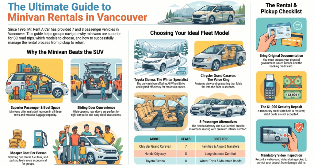 Minivan for Rent in Vancouver: The Honest Guide to Renting a 7 or 8 Passenger Van with Mr. Rent A Car 2 Minivan for Rent
